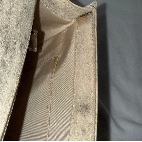 Chanel Large Boy Bag Quilted Suede Beige‎ with Antique Gold Hardware NWOT - Picture 12 of 15